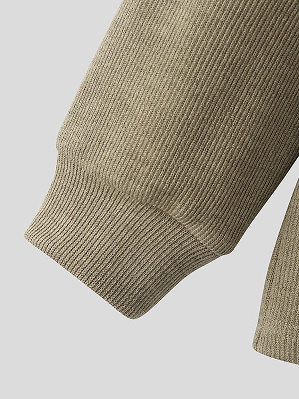 Mens Solid Knit Quarter Zip Long Sleeve Golf Shirt 10 Mens Solid Knit Quarter Zip Long Sleeve Golf Shirt - Image 8