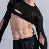 Mens Sexy Cutout Knit Long Sleeves Crop Top 1 Mens Sexy Cutout Knit Long Sleeves Crop Top -Incerun Shop 485b18b4 8829 43d6 baca 86bc1a6db667