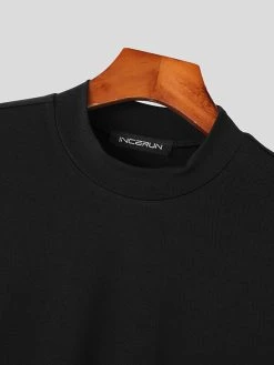 Mens Mesh Patchwork Crew Neck Casual Short Sleeve T-Shirt -Incerun Shop 4898dc01 572e 4ff9 ad85 d23453308429