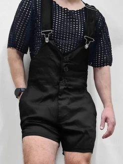 Mens Solid Color Button Design Casual Overall -Incerun Shop 4c094b26 e8a0 460c 8a8a 517cf7996ac3