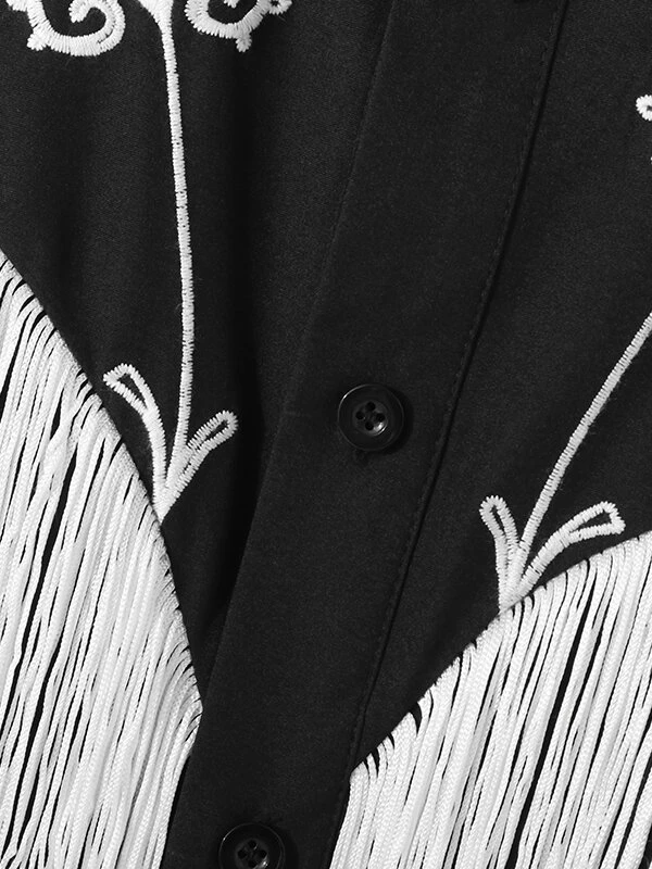 Mens Tassels Embroidered Fringe Long Sleeve Shirt 12 Mens Tassels Embroidered Fringe Long Sleeve Shirt - Image 10