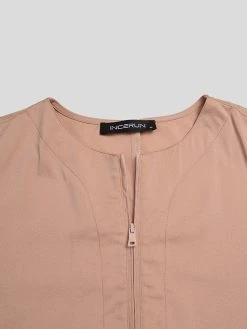 Mens Casual Long Tops Pure Color Short Sleeve Loungewear Robe -Incerun Shop 4ca036f7 85b6 407f bf22 1da4afe0d919