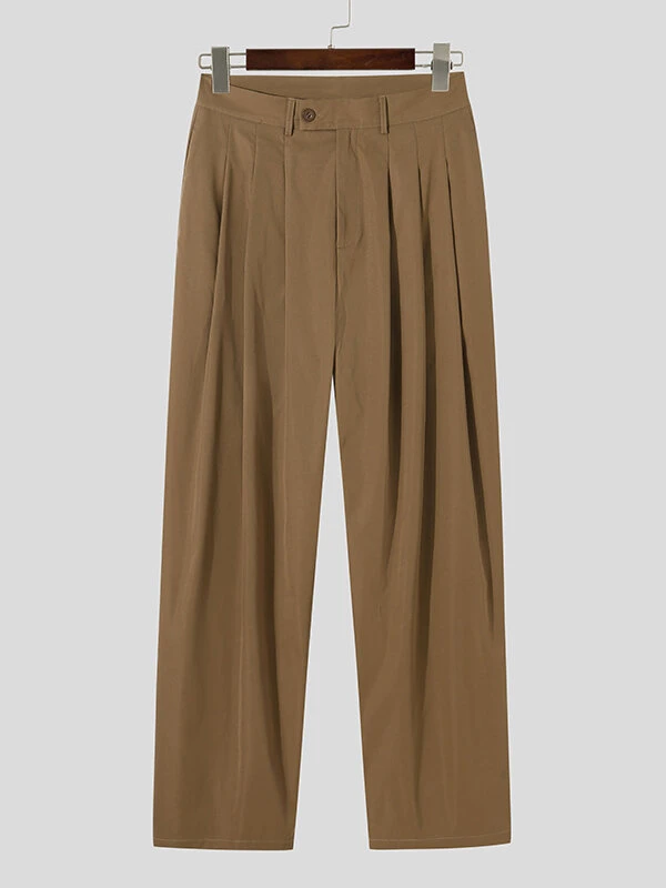 Men Casual Solid Color Wide-leg Pants 8 Men Casual Solid Color Wide-leg Pants - Image 6