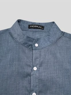 Mens Casual Short Sleeve Button Linen Shirts -Incerun Shop 4cee9fdc 6eef 4f3e b617 d36d9bd33bc1