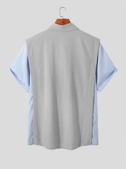 Mens Striped Patchwork Fake Two-Piece Shirt 10 Mens Striped Patchwork Fake Two-Piece Shirt -Incerun Shop 4d0729e4 13e1 4e49 8abb 7a9df9ccc61d