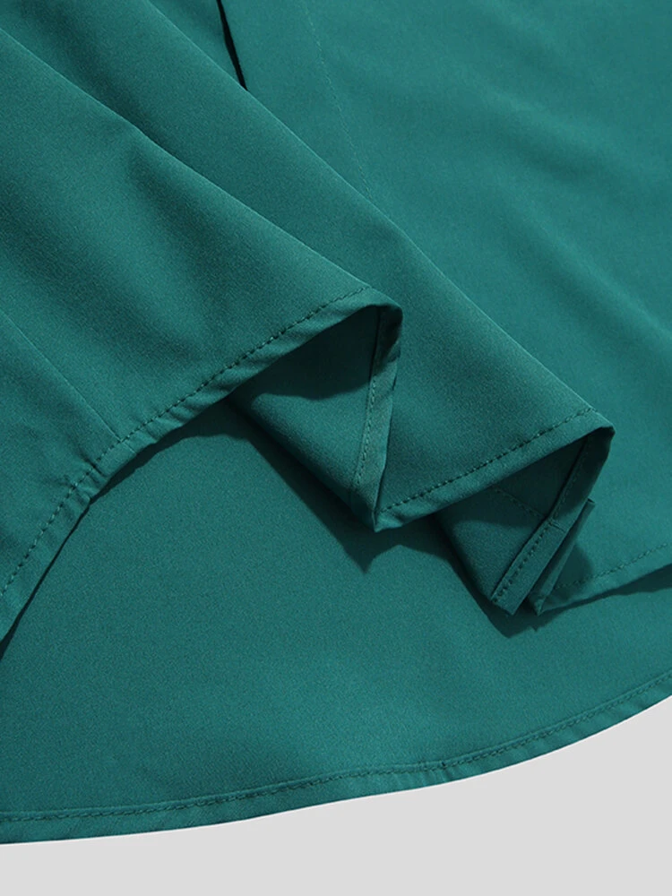 Men Casual Solid Color Half Sleeve Shirt 14 Men Casual Solid Color Half Sleeve Shirt - Image 12