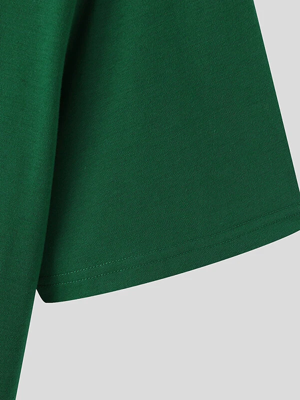 Mens Contrast Collar Half Zip Casual Short Sleeve Golf Shirt 11 Mens Contrast Collar Half Zip Casual Short Sleeve Golf Shirt - Image 9