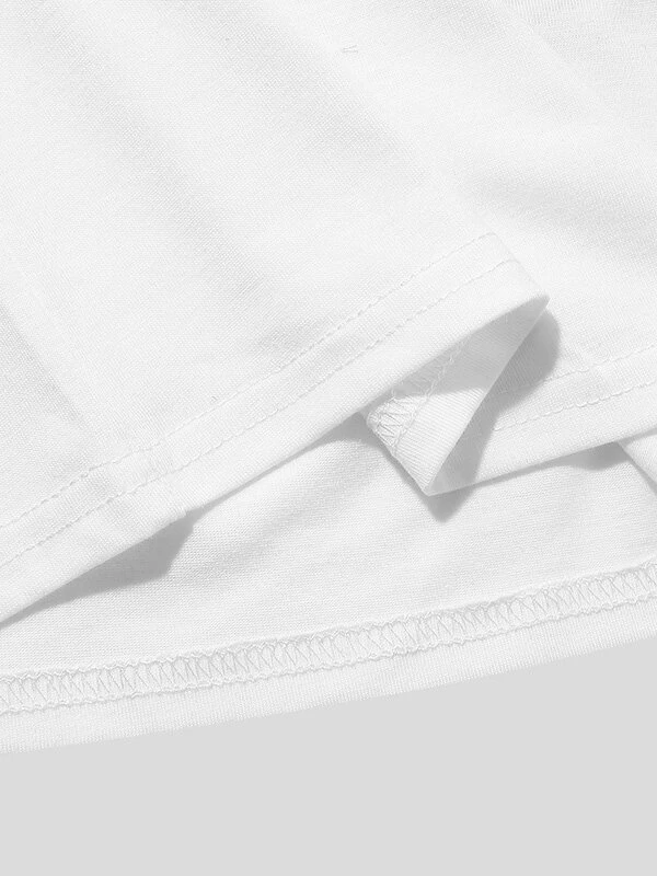 Mens Irregular Contrast Color Half-sleeve T-Shirts 9 Mens Irregular Contrast Color Half-sleeve T-Shirts - Image 7