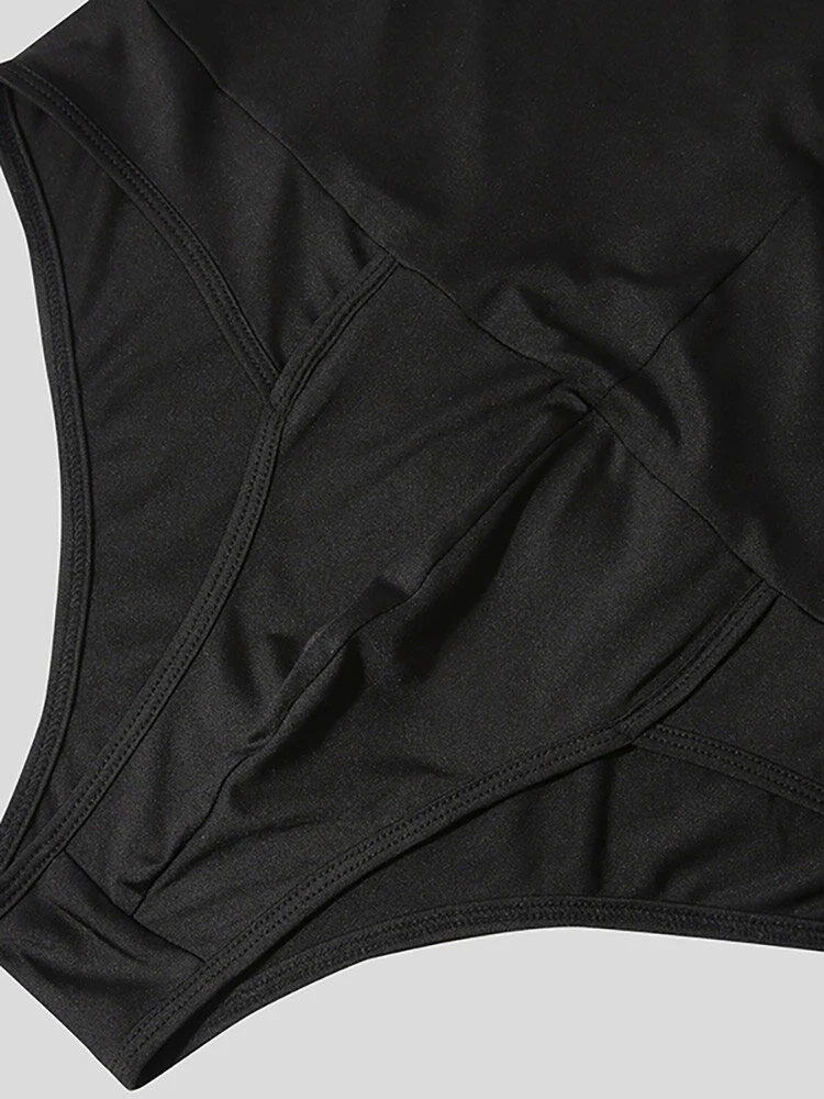 Mens Sexy Zipper Long-sleeved Triangle Jumpsuit 12 Mens Sexy Zipper Long-sleeved Triangle Jumpsuit - Image 10