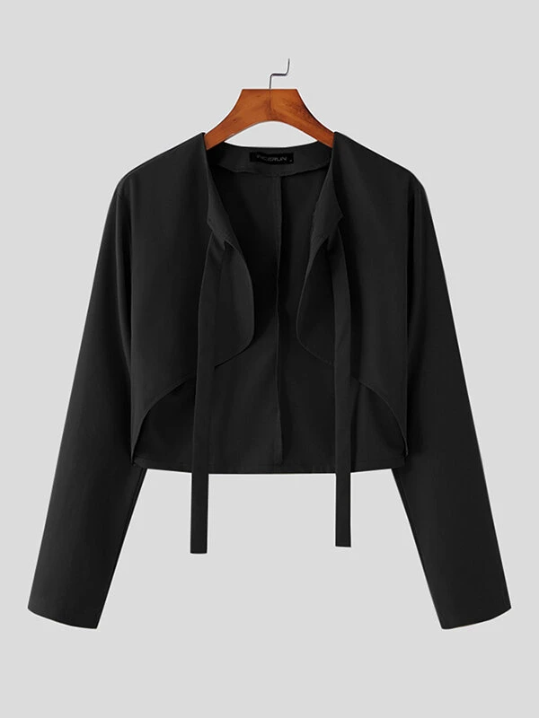 Mens Tie Knot Front Cropped Blazer 6 Mens Tie Knot Front Cropped Blazer - Image 4