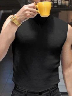 Men Turtleneck Knitted Textured Vest 20 Men Turtleneck Knitted Textured Vest -Incerun Shop 515681b9 0956 4702 9a9f ef39f6abf435