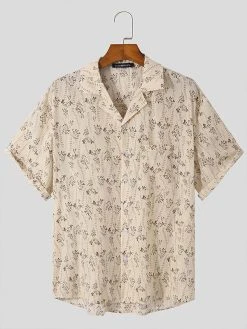 Mens Loose Print Short Sleeve Shirt -Incerun Shop 51e4c33e 5603 40fe a649 7e02270563fa