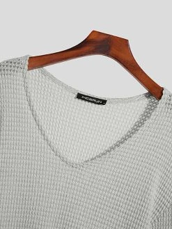 Mens Solid Long Sleeve V-neck T-shirt 20 Mens Solid Long Sleeve V-neck T-shirt -Incerun Shop 5674afbe e56b 4c53 873c 6a1ee7d2a141