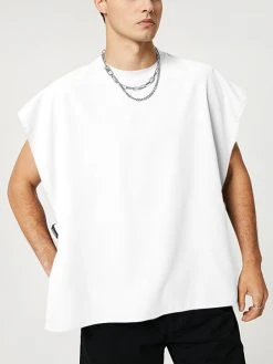 Mens Solid Side Push Buckle Design Sleeveless Tank -Incerun Shop 5678dff1 5792 4044 98c1 b94f351fabff