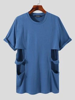 Mens Cutout Waist Short Sleeve Casual T-Shirt 13 Mens Cutout Waist Short Sleeve Casual T-Shirt -Incerun Shop 5708b5bc 797c 4fae a5be 1d3370deb30a