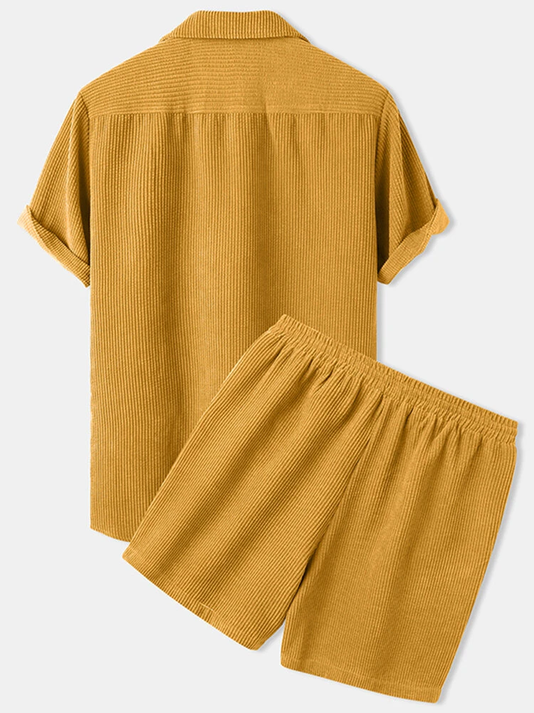 Mens Solid Button Lapel Pocket Two Pieces Suit 6 Mens Solid Button Lapel Pocket Two Pieces Suit - Image 4