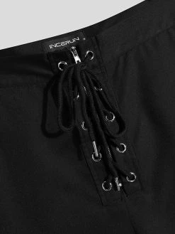 Mens Chain Hollow Cutout Lace Up Pants 23 Mens Chain Hollow Cutout Lace Up Pants -Incerun Shop 598d5fd8 02f3 49a0 affb fc7a6093e4a1