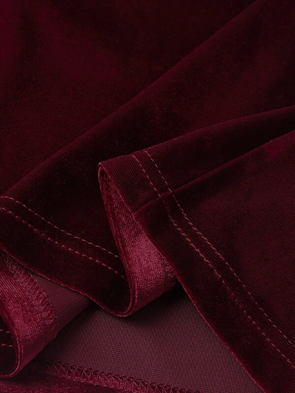 Mens Velvet Crew Neck Solid Half Sleeve T-Shirt 11 Mens Velvet Crew Neck Solid Half Sleeve T-Shirt - Image 9