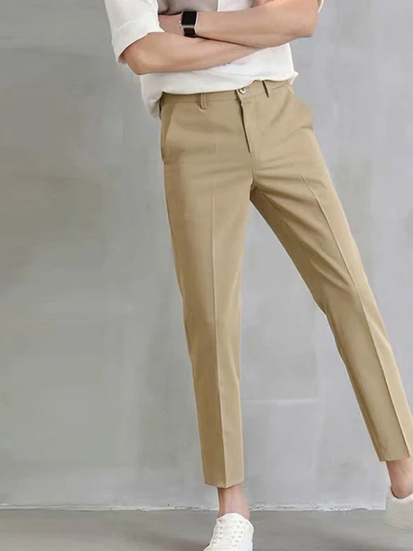Men Slim Casual Small Feet Pants 5 Men Slim Casual Small Feet Pants - Image 3