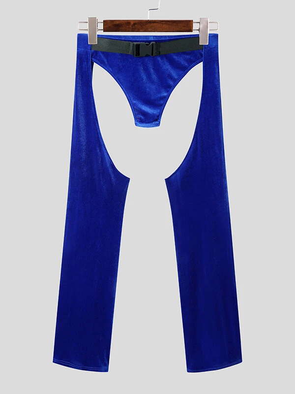 Men Sexy Hollow Out Velvet Flared Pants 6 Men Sexy Hollow Out Velvet Flared Pants - Image 4