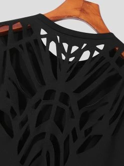 Mens Back Cutout Short Sleeve T-Shirt -Incerun Shop 5da9cb9a b8c4 47af bc40 6356d692d8a8