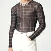 Mens Plaid Mesh See Through Long Sleeve T-shirt -Incerun Shop 5e71f960 1749 42bd b20d e7c10bfbc704