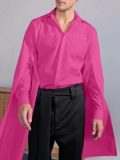 Men Irregular Flared Long-sleeved Loose Shirt -Incerun Shop 5e7e2b5a 85a7 481c 8ae8 b11771c35526