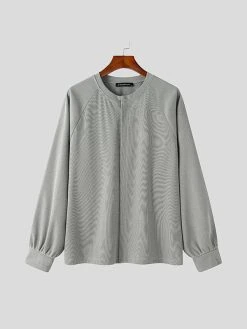 Mens Solid Snap Button Raglan Sleeve Casual Jacket 16 Mens Solid Snap Button Raglan Sleeve Casual Jacket -Incerun Shop 5e7ebfa6 1862 4762 ab1a 326972b8f43c