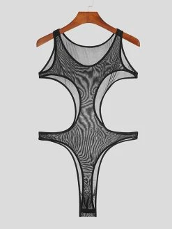 Mens Mesh See-through Triangle Jumpsuit -Incerun Shop 5f7ee69a 12a5 40a6 a4f6 5e326eecae5d