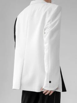 Mens Two Tone Patchwork Lapel Single Breasted Blazer -Incerun Shop 6013e528 0732 4506 9fe4 ccc5ef9b99bc