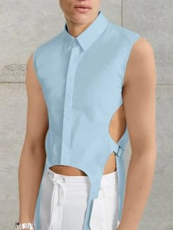 Mens Plain Cutout Sleeveless Shirt 12 Mens Plain Cutout Sleeveless Shirt -Incerun Shop 60554dfe ee7e 4eff 85ba 24c23ac09568