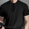Mens Rib Knitted Crew Neck T-Shirt 2 Mens Rib Knitted Crew Neck T-Shirt -Incerun Shop 6154516c 33e8 49a3 8194 fb01e9b1e8af