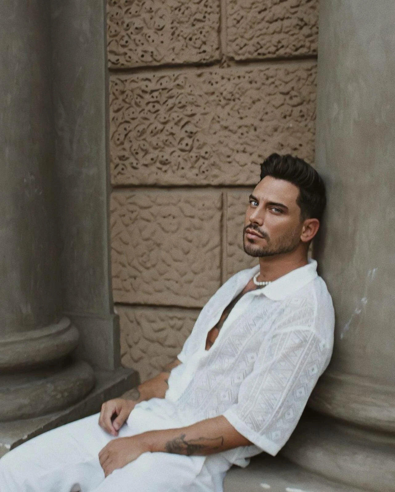 Men's Sexy Hollow Lace Loose Shirts 8 Men's Sexy Hollow Lace Loose Shirts - Image 6