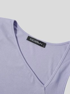 Men Knitted Pit Strip Cutout Bevel Collar Vest 13 Men Knitted Pit Strip Cutout Bevel Collar Vest -Incerun Shop 6225d5a9 797a 4a9e be41 cf6f3e58c017