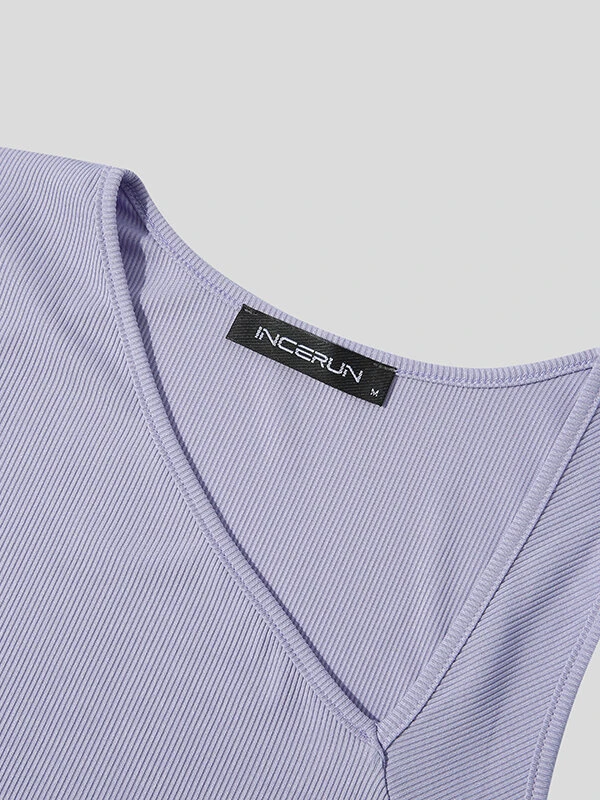 Men Knitted Pit Strip Cutout Bevel Collar Vest 8 Men Knitted Pit Strip Cutout Bevel Collar Vest - Image 6