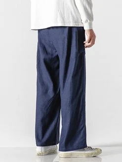 Mens Linen Straight Loose Wide-leg Pants 12 Mens Linen Straight Loose Wide-leg Pants -Incerun Shop 627b3bf3 d63d 4db6 ba47 03cffd3d17ad