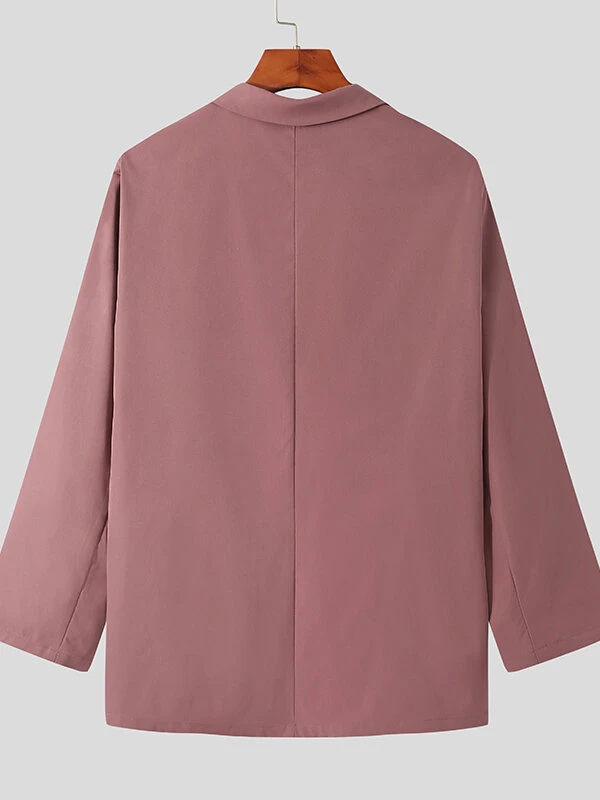 Mens Waist Cutout Casual Long Sleeve Blazer 9 Mens Waist Cutout Casual Long Sleeve Blazer - Image 7