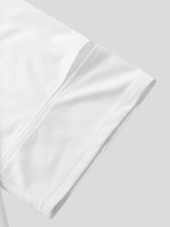 Mens Solid Cutout Half Sleeve Casual T-Shirt -Incerun Shop 62ff957f 37ba 448e 967c 376a4a74f2cd