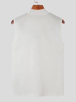 Mens Plain Fringe Knit Vest -Incerun Shop 63b24f9b 13ea 42eb 9160 36c15a633e89