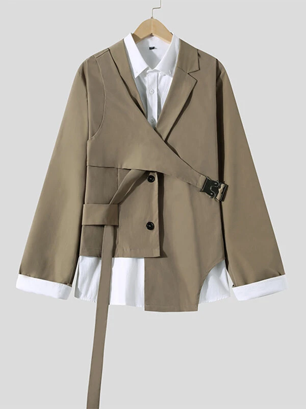 Mens Irregular Design Casual Short Blazer 7 Mens Irregular Design Casual Short Blazer - Image 5