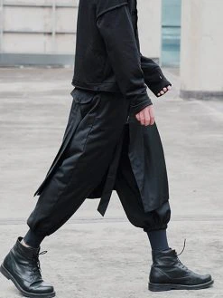 Mens Solid Tie Side Hippie Loose Drawstring Waist Pants 7 Mens Solid Tie Side Hippie Loose Drawstring Waist Pants -Incerun Shop 64359e3e 51f4 487c 9a24 217573fcfb76