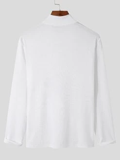 Mens Hollow High Neck Slim Long Sleeve T-shirt 14 Mens Hollow High Neck Slim Long Sleeve T-shirt -Incerun Shop 6467da9c b72a 4b1d 9601 a3a76beaf3d4