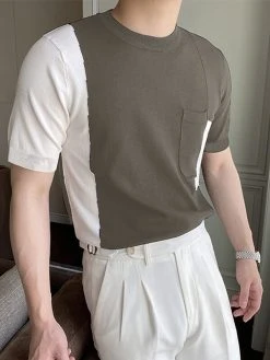 Mens Japan Patchwork Contrast Short Sleeve T-shirt 13 Mens Japan Patchwork Contrast Short Sleeve T-shirt -Incerun Shop 64750fda 0ba6 48c5 a042 1caa702c786f