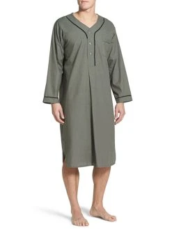 Long Sleeve Henley Shirt Design Chest Pokcets Sleepwear Loungewear Robe For Men -Incerun Shop 65596c82 00c0 416d b00e 1cd4bfd45386