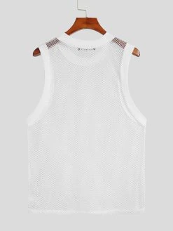Men Casual Mesh Crochet Knit Tank Top 16 Men Casual Mesh Crochet Knit Tank Top -Incerun Shop 668160b9 a3fd 4216 ae17 26a05abad6f7