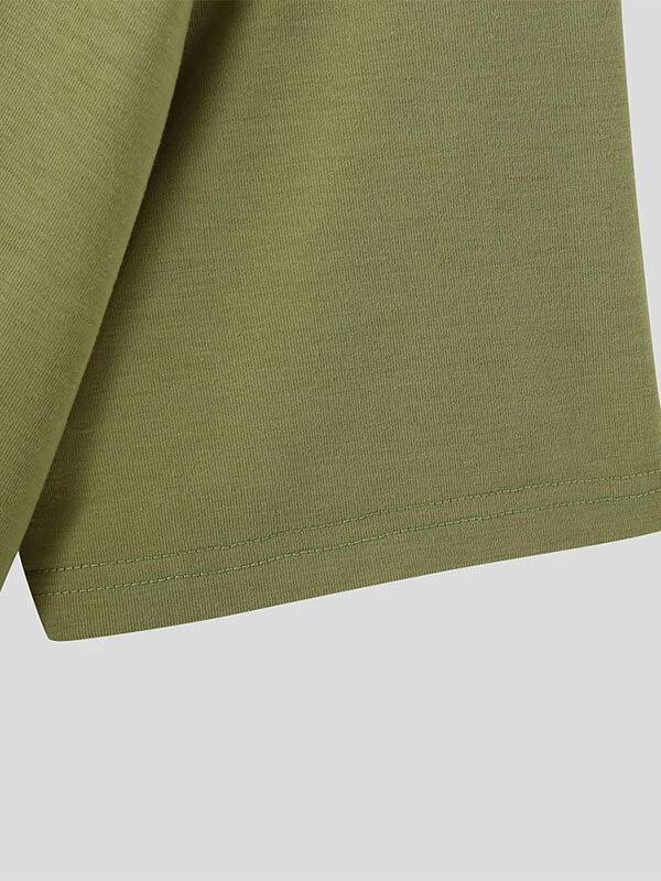 Mens Solid U-Neck Short Sleeve Loose T-Shirt 11 Mens Solid U-Neck Short Sleeve Loose T-Shirt - Image 9