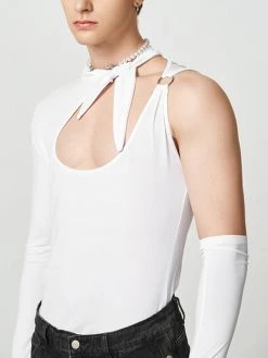 Mens Hollow Out Irregular Long-sleeved T-shirt -Incerun Shop 66eb43d4 c2ab 4af6 a55d 37940039a1a5