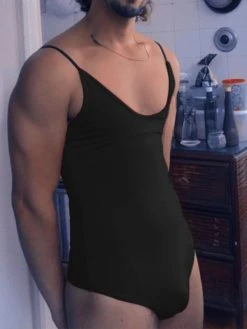 Mens Sexy Sleeveless Sling Triangle Bodysuit