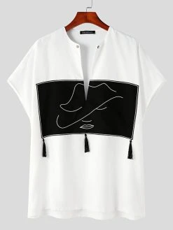 Mens Muslim Abstract Print Fringe Design Two Pieces Outfits 18 Mens Muslim Abstract Print Fringe Design Two Pieces Outfits -Incerun Shop 6862f636 2ed6 4756 b2a1 b39cd3f62de3