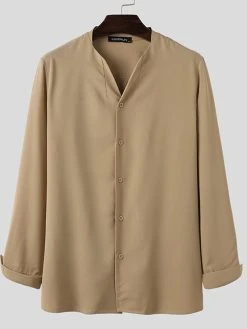 Men Casual Long Sleeve Button Up Workwear Top Shirt 23 Men Casual Long Sleeve Button Up Workwear Top Shirt -Incerun Shop 691c8520 5623 483d a192 a0a35be84d72